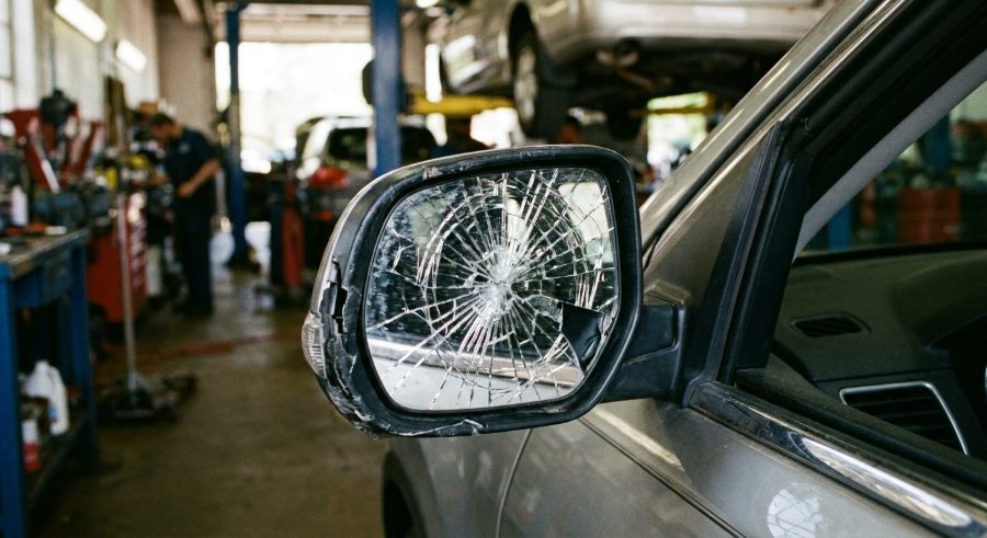 Cracked side mirror repair in Stockton, CA