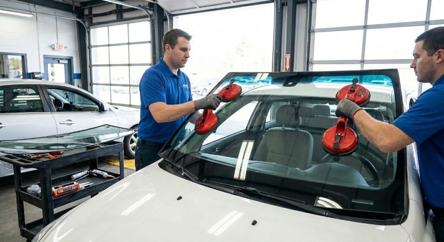 Windshield replacement technicians in Stockton, CA